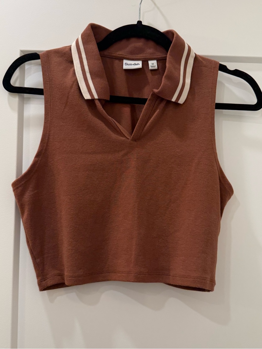 Sun-Deh Best Aritzia Sleeveless Brown Polo Tank